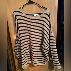 Princess Striped sweater in tan and black Medium good condition
